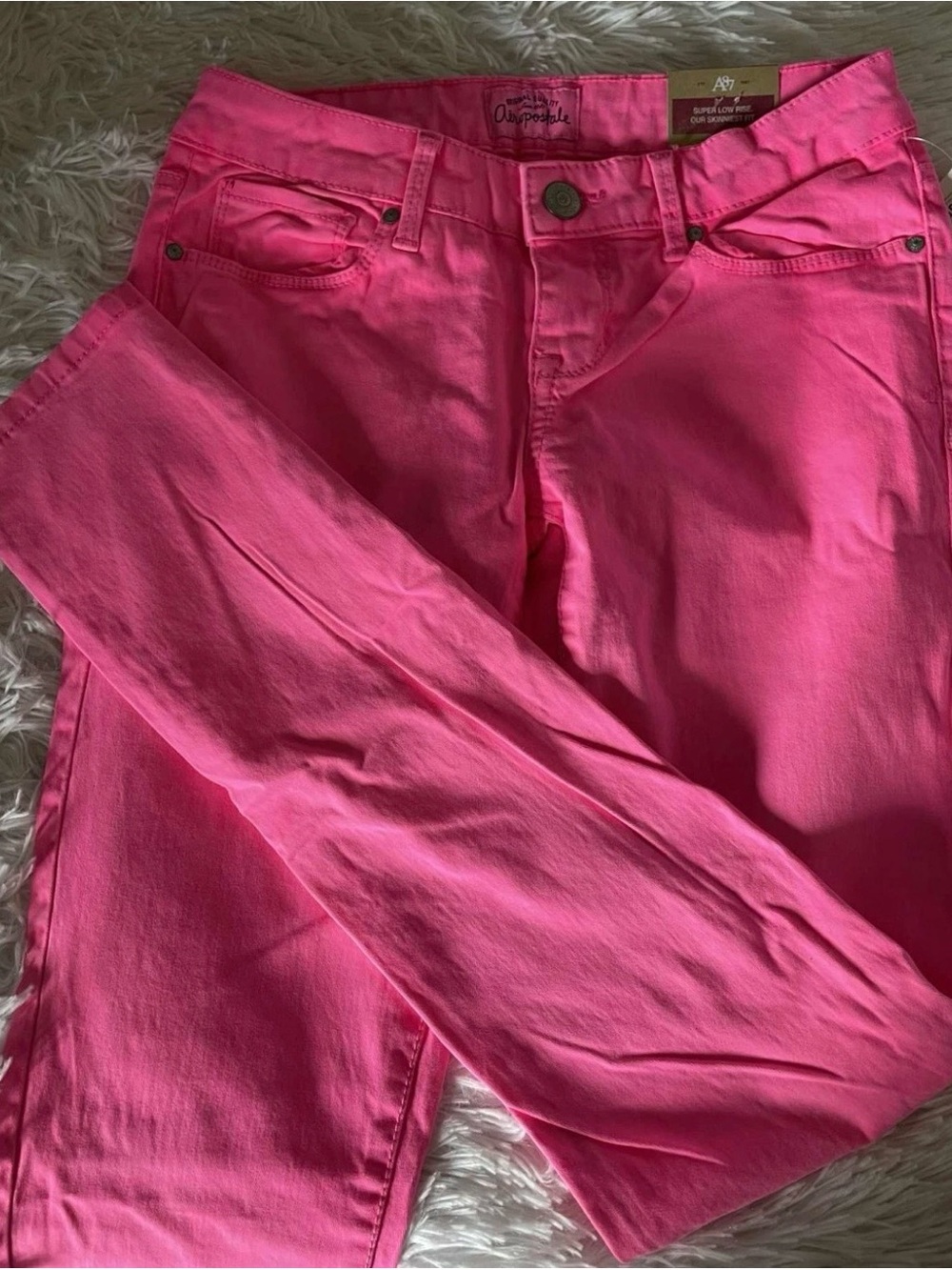 NWT Y2K Aeropostale LOLA  Jegging (Low Rise/Skinny) in Neon Pink - Style #0218
